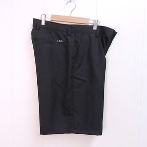 IZOD Golf Shorts Mens Flat Front‎ Performance Lightweight Black 32"x10"/#8013